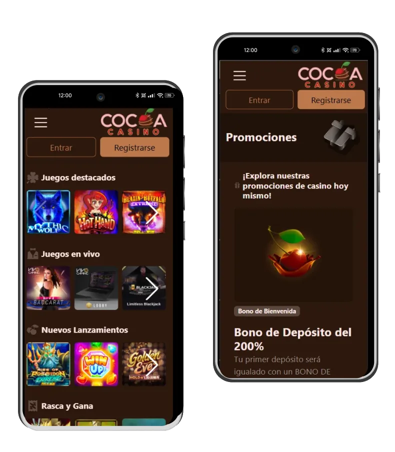 cocoa casino versión móvil